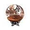 Wood Burning Outdoor Metal World Fire Sphere Globe With Metal Stand Base