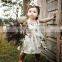 2019 summer girls dresses kids vintage flower dress floral 5 buttons vest dresses 0-5years