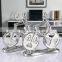 Customized creative couples biking ornaments silver-plated glazed ceramic home decor art ornaments