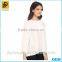 2016 Custom Latest Design White Casual Summer Blouse for Women
