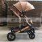 jolly baby stroller leather  baby stroller 3 in 1 leather pram