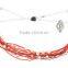 hot new many layers red wax cord knot bracelet with copper beads for luck girl