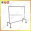 Clothes display rack with wheels