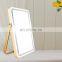 Korea desk stand touch makeup vanity mirror with led lights