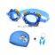 Children Swimming Goggles Swim Caps Ear Plug Nose Clip Set Boy Girl Waterproof Silicone Kids Swim Glasses Pool Eyewear