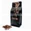 Chinese supplier customized private design black matte 250g smell proof bag flat bottom coffee bags with valve