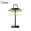 New Product Decoration Acrylic Ash Black Matte Gold Reading Room Indoor LED Modern Table Lamp