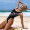 Hot Sale OEM 2022 Swimwear Custom Black Bathing Suits For Women Tummy Control Swimwear High Leg High Cut One Piece Swimsuit