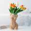 Creative European INS Style Half Body Woman Sexy Stripper Female Body Ceramic Vase Personalized Art Ornament