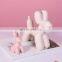 Creative Wedding Dog Rabbit Childhood Birthday Gift Animal Art Cute Balloon Dog Handmade Ceramic Sculpture Decoration