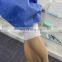 Non woven blue sms isolation gown with cuff