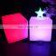 illuminated PE material LED cube seat bar seats lighting cube LED Furniture glowing plastic cube chair