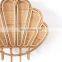 Hot Sale Clam Shell Shape Rattan Loop for Hanging Four Hooks Decor Boho Nursery Decor Vietnam Supplier