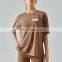 Blank Custom Loose Casual Short Sleeve Gym Yoga T Shirt Mesh Patchwork Quick Dry Workout Running Sports Fitness Wear For Women