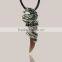 Stainless Steel Mens Wolf Tooth Tribal 5 colors Pendant Necklace