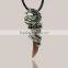 Stainless Steel Mens Wolf Tooth Tribal 5 colors Pendant Necklace
