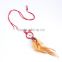 2016 Latest Design Fashion Wooden Beads Native American Feather Dream Catcher Necklace Wholesale