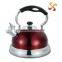 3.0L top level and high quality of tea kettle for boiling water with colorful coating on body