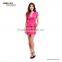 Black Lace One Shoulder Flesh Pink Mermaid Free Pattern Evening Dresses