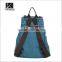 New model hot selling blue teens drawstring canvas backpack bags