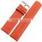 2015 New Style 22mm Black Orange Pink Leather watch strap wholesale 3pcs