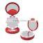 Round Plastic Two Way Vanity Lighted Bedroom Table Mirror With Magnifying Supplier's Choice
