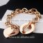 Wholesale stainless steel charm bracelets uk Love heart Bracelet with T clasp 9310