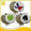 Wholesale gold plating golf cap clip magnetic hat clip