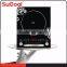 2016 Home Appliance 2000W copper coil black glass crystal electric induction stove