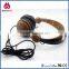 Factory price fashionable wood headphones with mic
