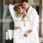 Promotion 100% cotton free size hotel linen bathrobe floor length bath robe fabric