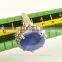 14x11MM Blue Star Sapphire Ring Lab-Created Sterling Silver 92.5 Size 7