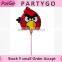 Red bird balloon sticks & pole and cup for birthday party decoration helium foil balloons 14.5inch