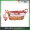 Colorful Cheap Wooden Empty Picnic Wicker Storage Baskets