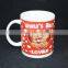 11 OZ White Decal Ceramic Promotional Gift Christmas mug,ceramic mug price