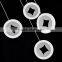 4 Lights Modern LED Pendant Light SMD2835 Study Room Pendant Light