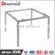 Best selling high quality metal tea table with glass top metal frame glass tea table