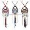 Organic Hand Makeing 3 Color Dreamcatcher Shape Necklace