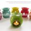 Customer design colored surface ceramic incense burner for spa decoration