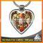 Best selling metal heart-shaped souvenir print religious oem keychain