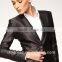 2014 Top Quality 100% wool Classic bright brown one button classic women suits