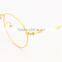 GB103 Simple vintage style round golden metal frame reading glasses