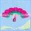 plastic pp hand fan/custom printed strawberry plastic Seven folding fan