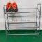 Silver Powder Coated High Quality Easy Assemble Shoe Rack With 12 Pair Shoes