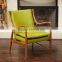 diamond mid-century modern walnut finished lounge chair with hand-stained wood base