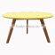 Europe 100% bamboo oval modern coffee table