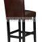 2015 High Back and Electroplated Frame PU Leather Dining Chair HC-D008