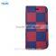 RedBlue Chess Pattern Fabric Book Style Leather Phone Case For Blackberry Passport with PVC ID and credit card slots