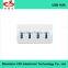 Aluminum usb3.0 4 por hub for Shelves or Desks that is 1" thick or less [sliver] with LEDS
