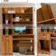 Panel furniture computer desk with bookshelf
